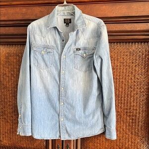 Lee Light Blue Casual Button Down Shirt